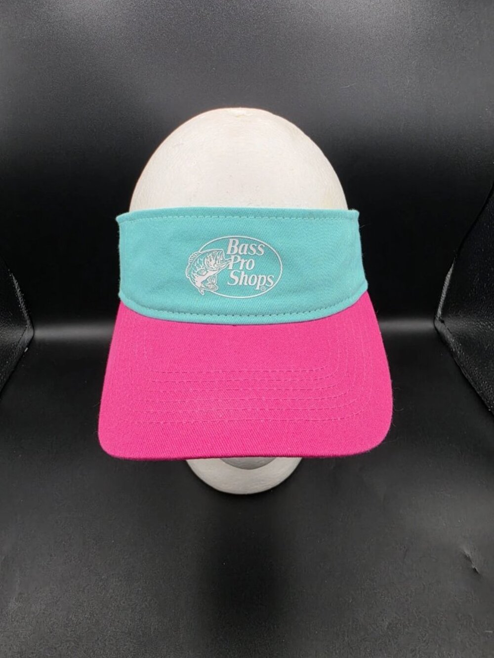 Bass Pro Shops Hat Cap Visor Strap Back Pink Turquoise Fishing Womens NEW